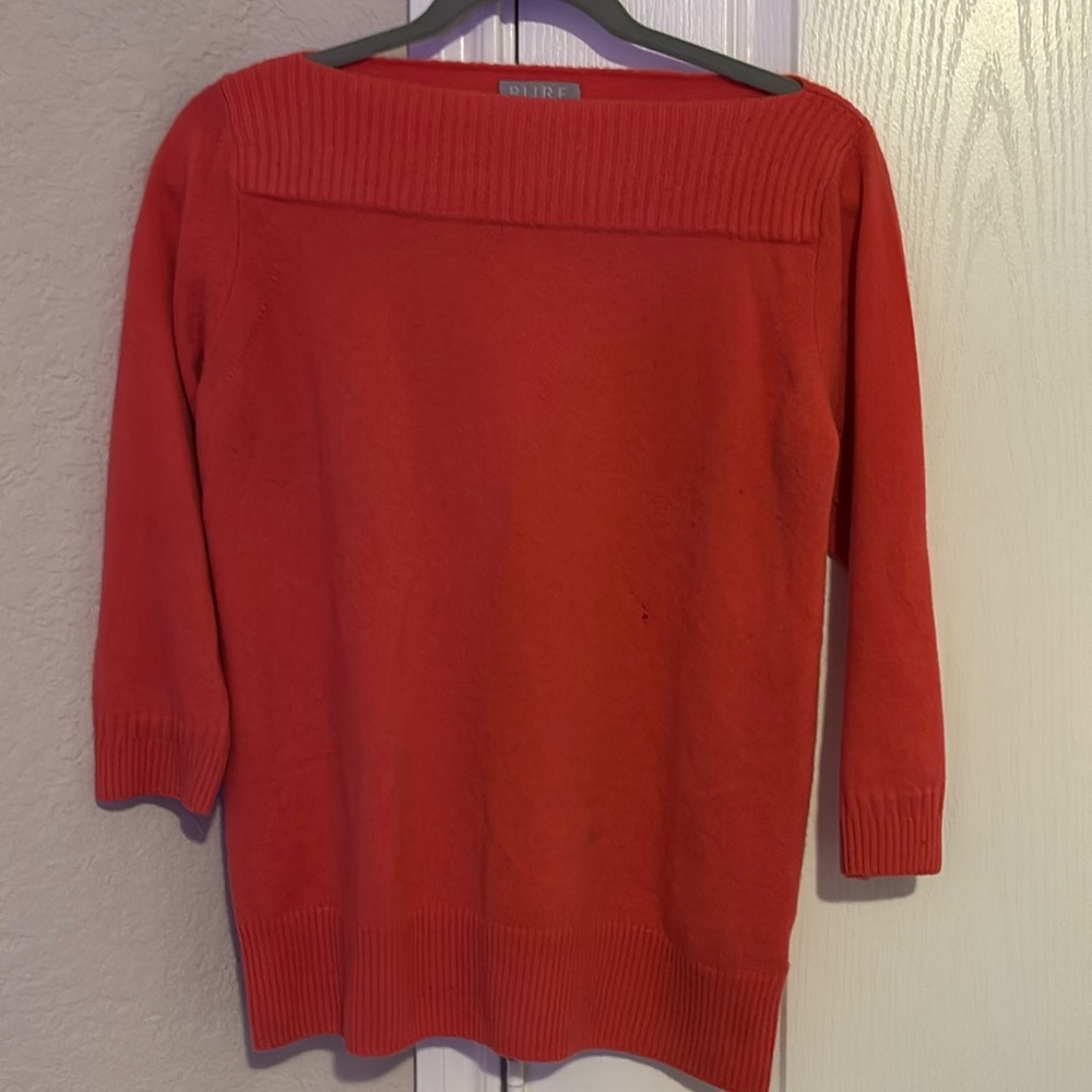 Pure Collection Sweaters Coral 100% Cashmere Sweater, US size 8/10